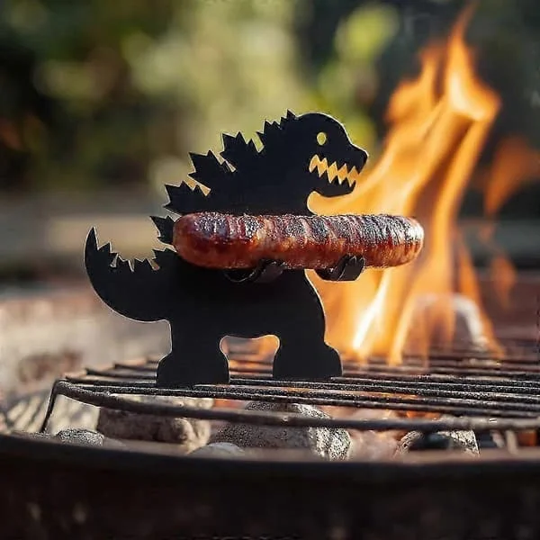 Sjov Monster Grill Hotdog Rister, Grillgave i rustfrit stål, Sjov Pølsegrill Kødgrill Tilbehør, Udendørs Grill Madlavnings Campingværktøj