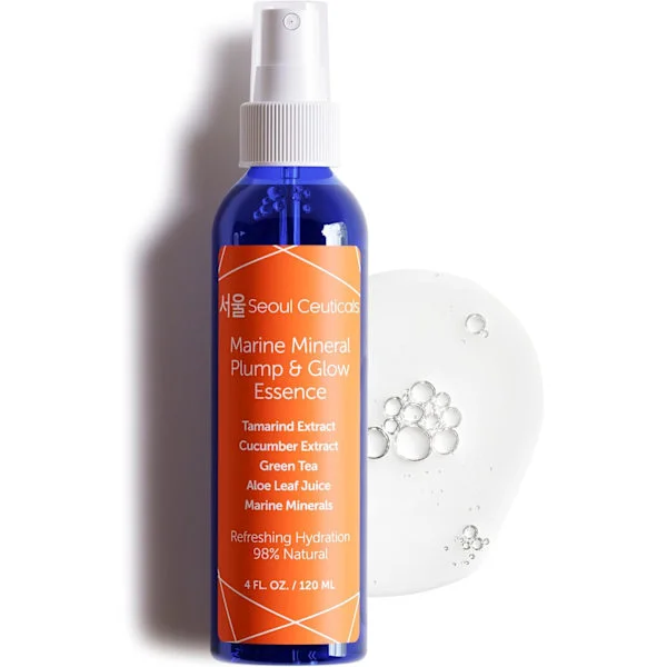 Koreansk hudpleje essens toner - K Beauty hudpleje spray mist til ansigtet indeholder agurkeekstrakt og marine mineraler + økologisk aloe - Få den 