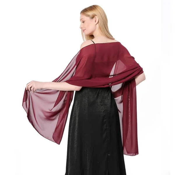 Iltapuvut Huivi Lady Cape Wraps TUMMANPUNAINEN TUMMANPUNA