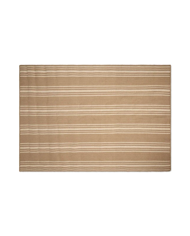 Lexington Stripet juteteppe, beige/offwhite