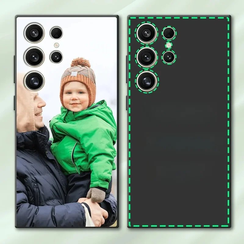 AliExpress - Coque arrière noire givrée personnalisée avec Photo, étui arrière souple en Silicone pour Samsung Galaxy 25 24 23 22 21 20 Plus FE NOTE 