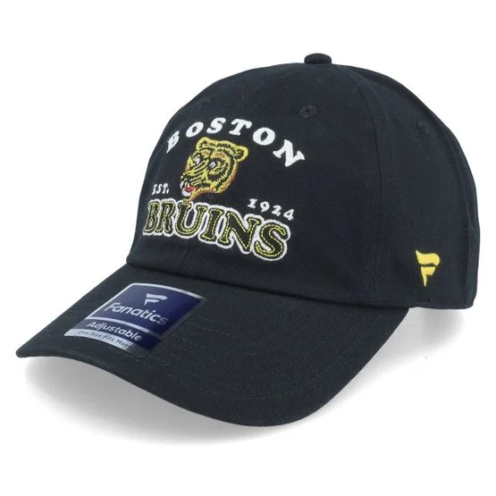 Fanatics - NHL Svart unconstructed Caps - Boston Bruins Unstructured Black Dad Cap @ Hatstore