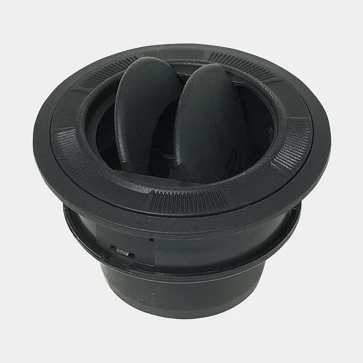 Warm air outlet for heater, Ø55 mm, plastic, black