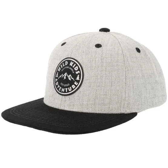 Kiddo Cap - Grau snapback Cap - Kids Wild Adventure Round Wild Adventure Round Heather Grey/Black Snapback @ Hatstore