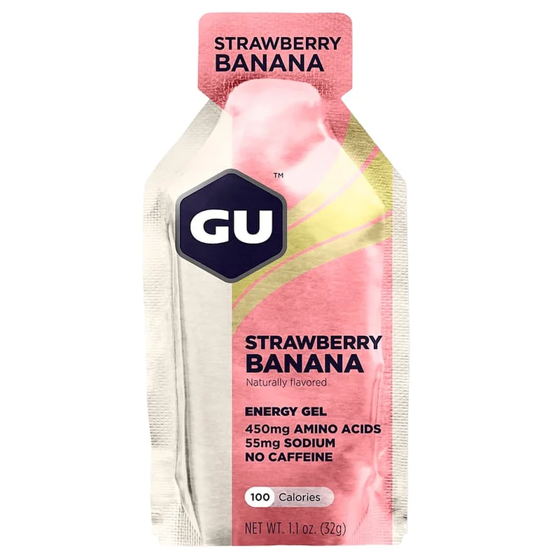 Spar 20% • Køb 2, GU Strawberry Banana Gel Strawberry Banana 32 g, Sport & Velvære, Protein & Energi, Energigel
