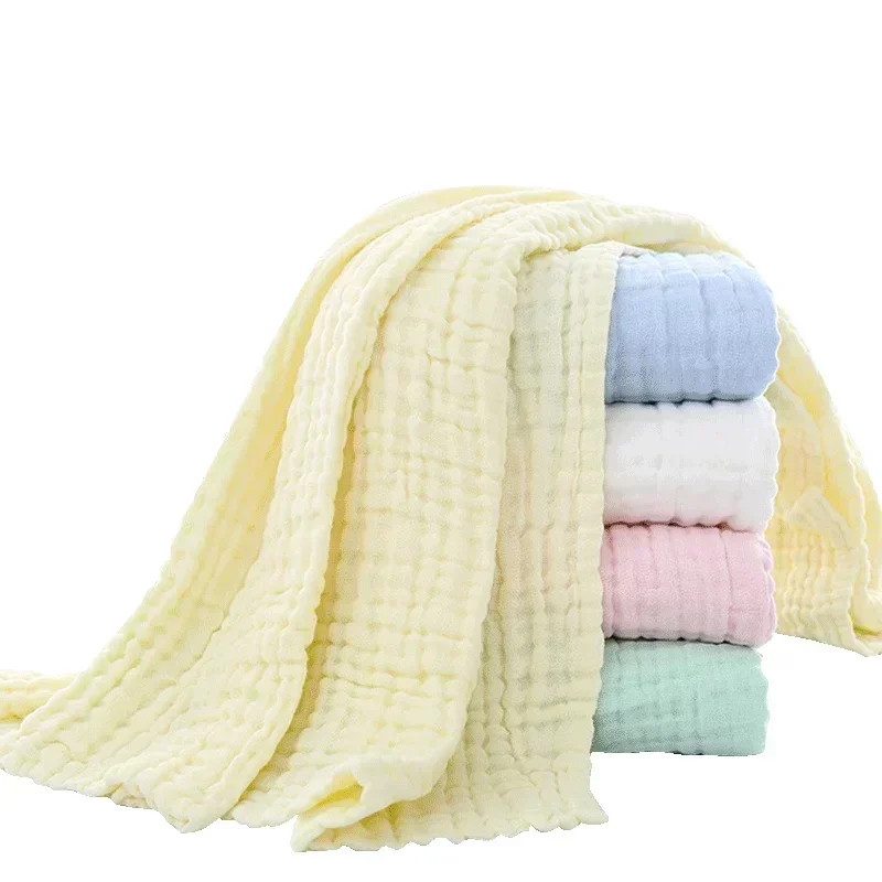 AliExpress - Baby Badet uch Kinder Wickel Bettwäsche 6 Schichten Baby Gaze Empfangs decke reine Baumwolle Blase Musselin Decke 105*105cm