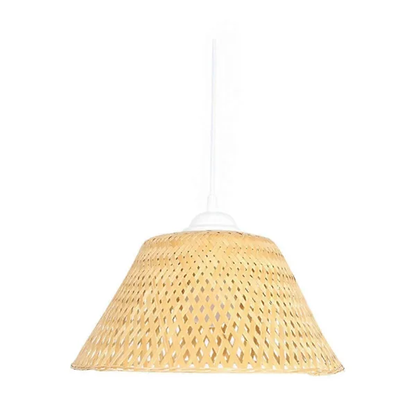 Bambus Loftlampe Skærm Rattan Kurv Lysekrone Lampeskærm til Entré