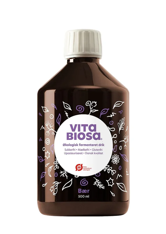 Vita Biosa Fermenteret Drik med Mælkesyrebakterier Bær Ø 500 ml, Helse & Madvarer, Drikkevarer, Plante- & Urtedrikke