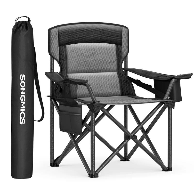 AliExpress - SONGMICS Campingstuhl, Klappstuhl mit Getränkehalter, Angelstuhl, Schaumstoffpolsterung, klappbar, bis 205 kg belastbar, Outdoor