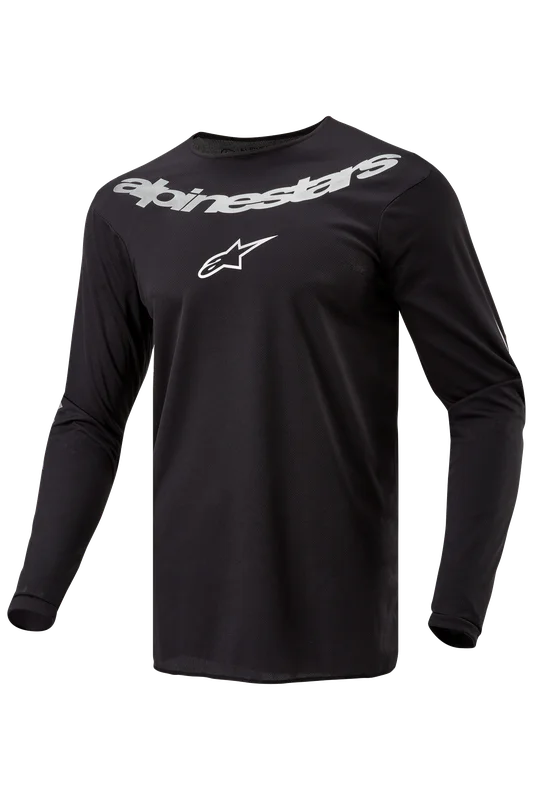 Bluză Motocross Alpinestars Fluid Negru/Argintiu L