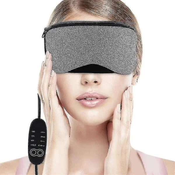 Oppvarmet øyemaske, USB-øyemaske for tørre øyne med temperatur- og timerkontroll