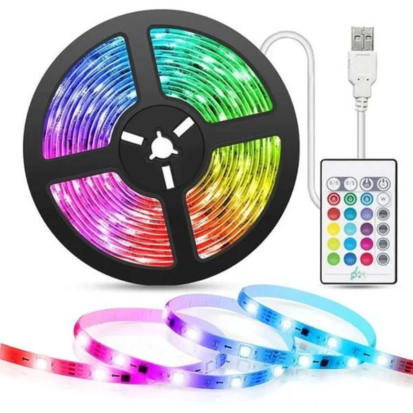 LED-strip 5m USB LED-strip, RGB LED TV-baggrundsbelysning LED-tape 16