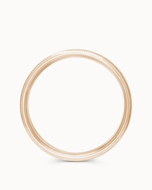 Glatt Ring Herre Michael 18K Rose Gull - Forlovelsesringer & Gifteringer hos Vanbruun