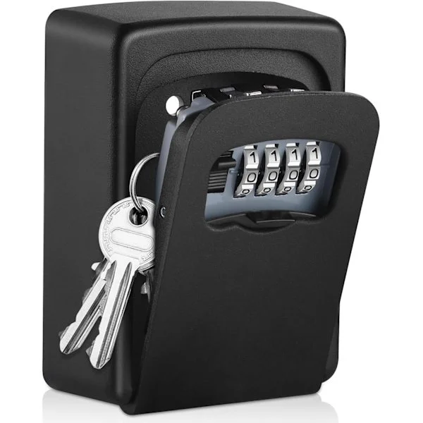 Lockable Security Key Box for Wall Mount, Extra Large Security Key Safe for Elderly Parents, Outdoor and Indoor Extra House Key Storage