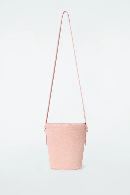 COS Mini Bucket Bag - Pony-Hair Leather in Pink - Women