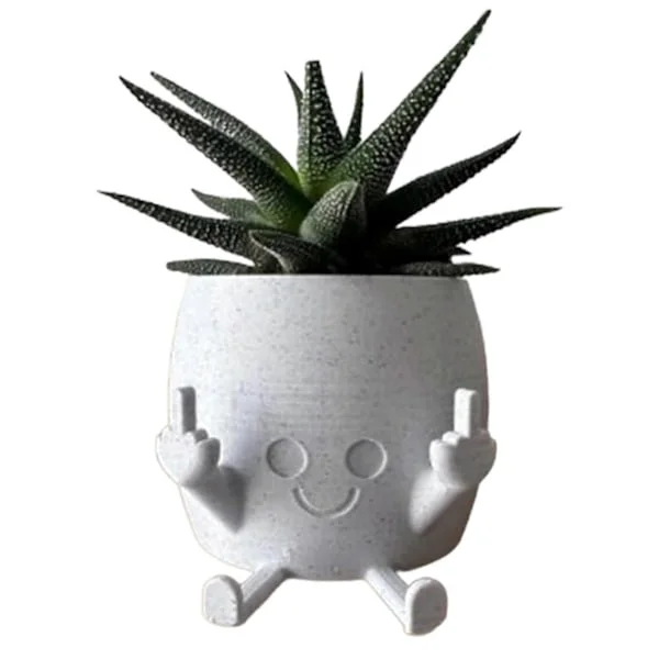 Morsomme Form Resin Blomsterpotter Distinktiv Form Moderne Blomsterpotter for Innendørs