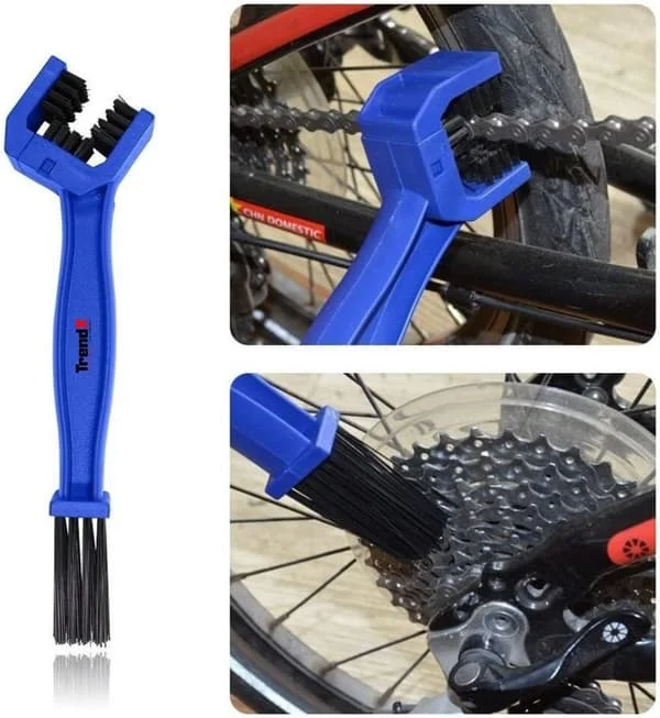Bike Brush - Bicycle Chain Cleaner - Bicycle Chain Cleaning - Chain Brush for Bicycle, Motorcycle and Moped - Blue