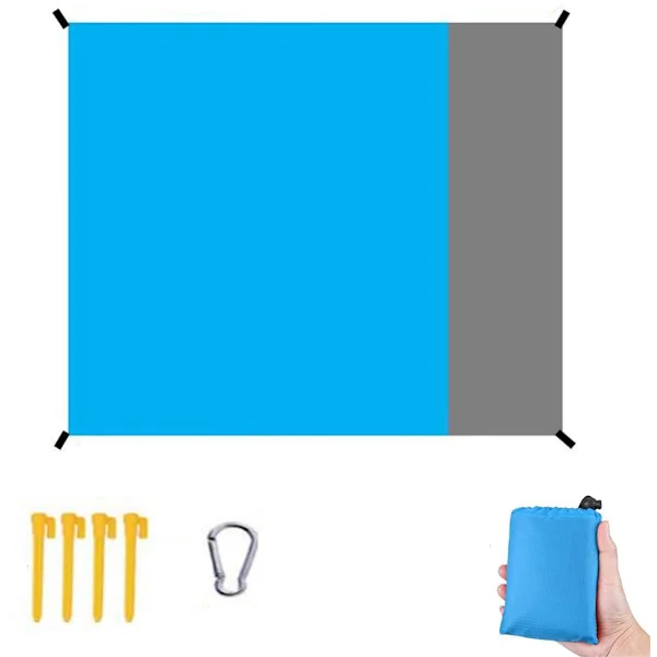 Picnic Tæppe - 200 X 210 cm - Mini Picnic Tæppe - Strandtæppe - Udendørs Tæppe - Camping Tæppe - Have Strandmåtte - Foldbart Camping Tæppe