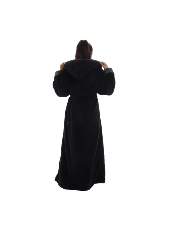 AliExpress - 1 Stück Einfarbige Tragbare Decke TV-Decke Outdoor Kälteschutz Kapuzen-Loungewear Langarm Verdickter Kapuzen-Bademantel Loungewear