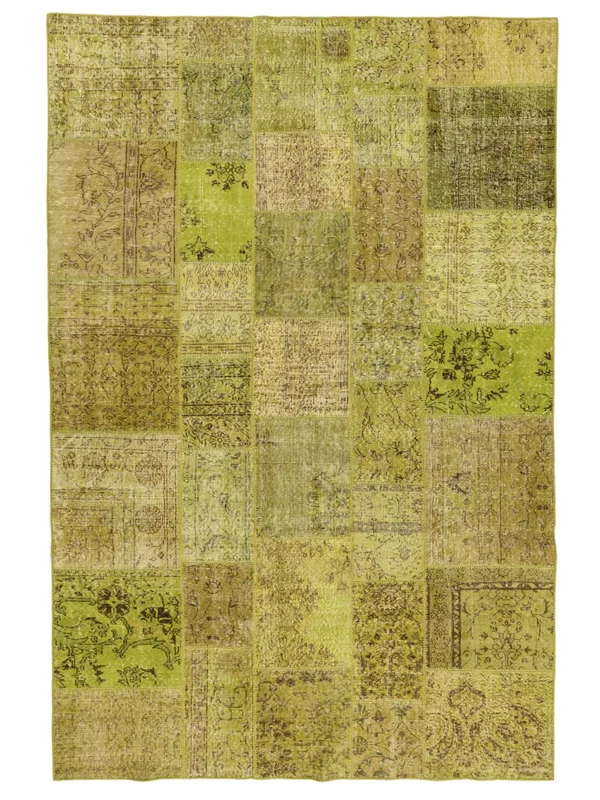 Patchwork Matta 200X300 Mörkgul/Gul Ull