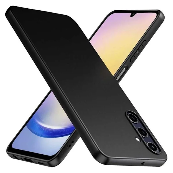 Samsung A55 5G kuminen mattamusta silikonikuori