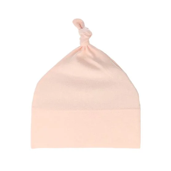 Babybugz - Pink traditionalbeanie Beanie - Kids Powder Pink Baby One-knot Beanie @ Hatstore