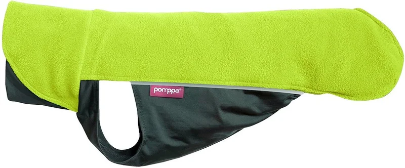 Pomppa Jumppa koiran fleecetakki, 31 - 34 cm, Lime