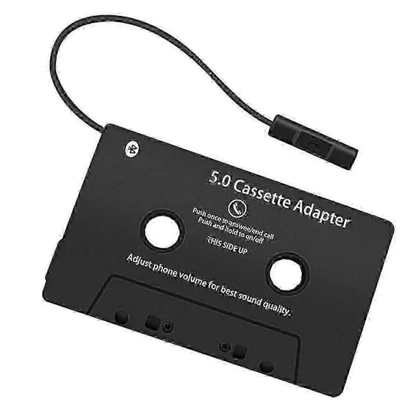 Bluetooth 5.0 Kassett till Aux-adapter för bilkassettspelare, trådlös kassettkonverterare med handsfree-samtal och musikströmning