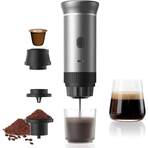 Portable Capsule Coffee Machine, Self-Heating USB-C Capsule Coffee Machine, Portable Electric Espresso Machine
