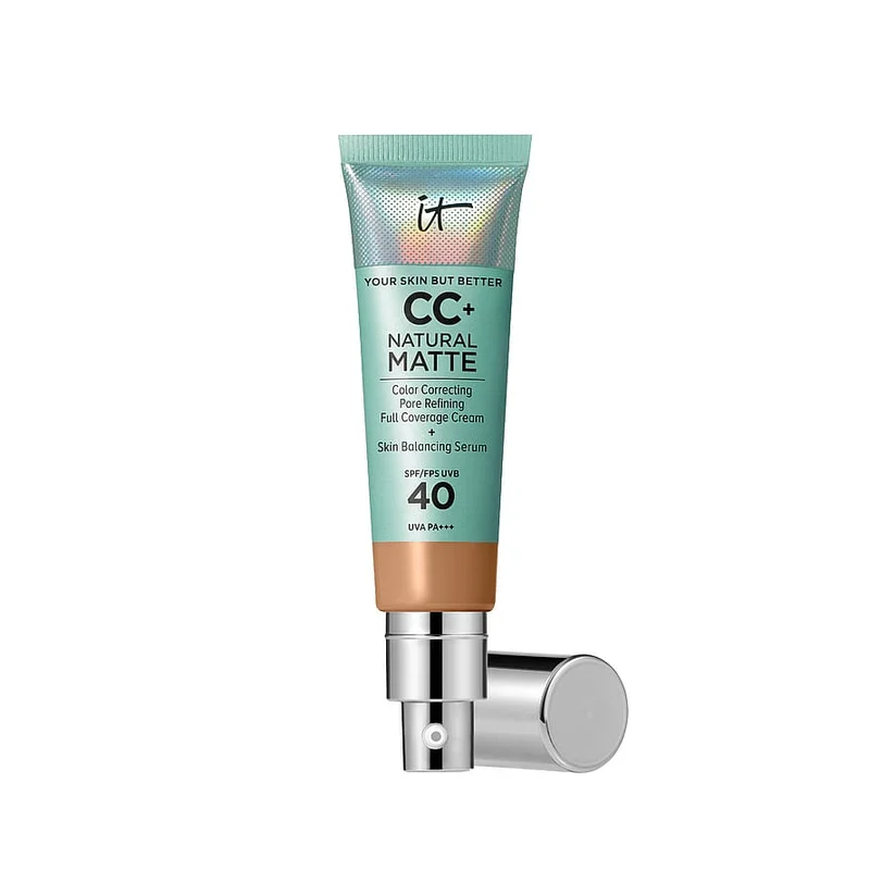 IT Cosmetics CC+ Cream Natural Matte Foundation for Oily Skin with SPF 40 Tan, Makeup, Ansigt, Foundation