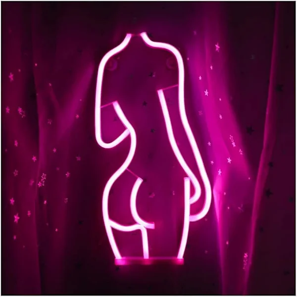 Lady Neon-kyltti Valokyltti Seksikäs Yö Yö Neon-kyltti 41.5cm*