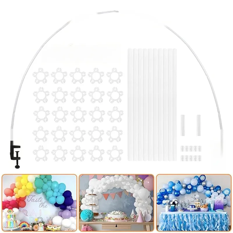 AliExpress - 1 Set White Table Balloon Arch Kit, Arch Frame for Different Size Tables Balloon Garland Decorations for Birthday Party Wedding