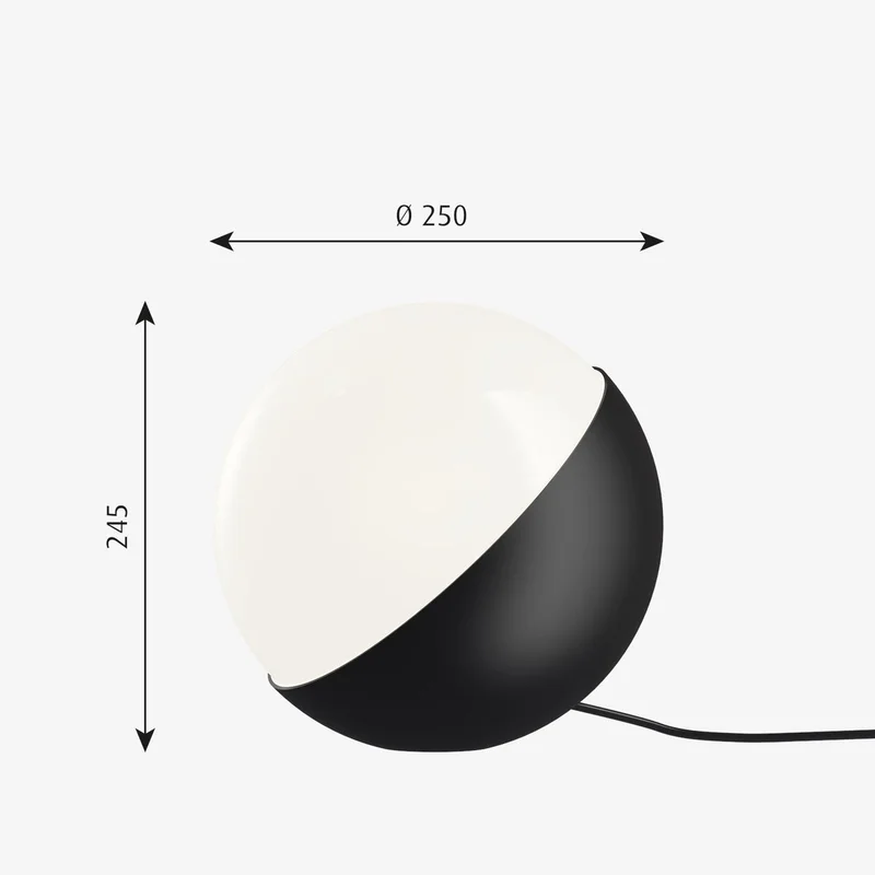 Louis Poulsen VL Studio 250 bord / gulv - Svart / Opal