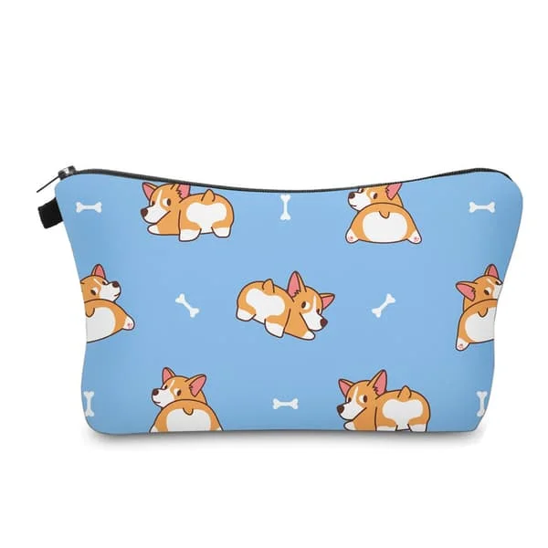 Sød Rejse Makeuptaske Kosmetikpung Gave til Kvinder (Corgi)