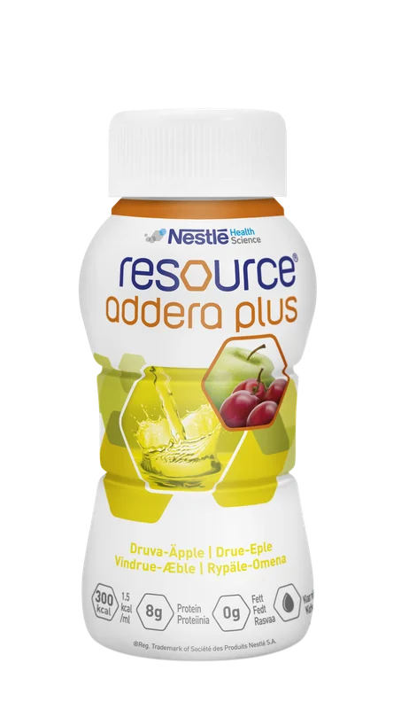 Resource addera plus næringsdrikk drue & eple 4x200 ml