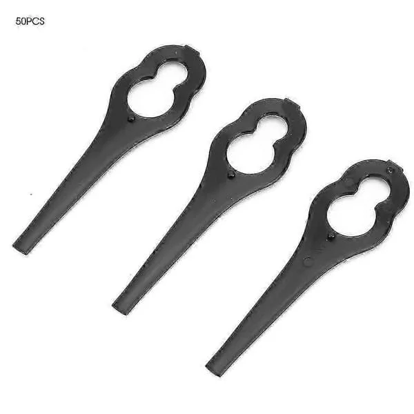 50 stk. Plastblader for BOSCH ALM 28 30 Gress Trimmer Gressklipper Deler (Svart)
