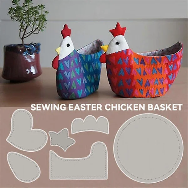 Påsk Kycklingkorg Mall DIY Hantverk Sömnad Linjal Praktisk Sömnadsschablon