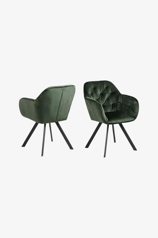 AC Design Furniture - Lola spisestuestol med armlener - Grønn - Armstoler - Fra Homeroom