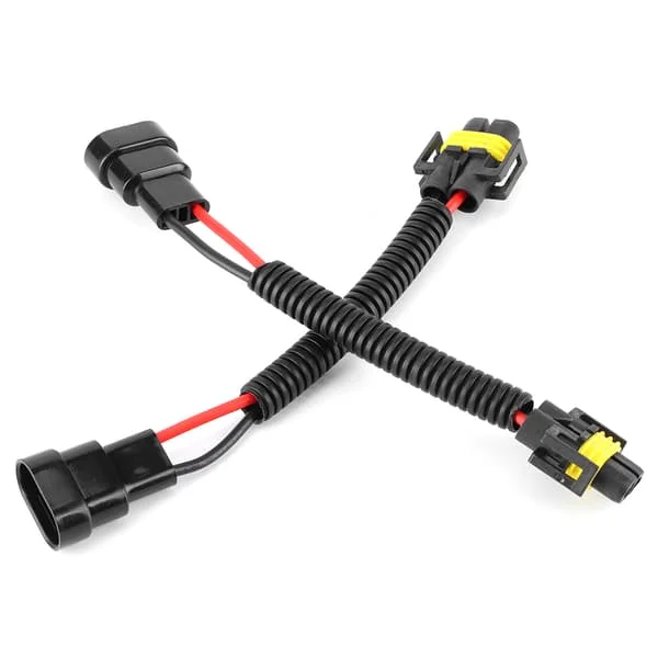 2 stk 9005/9006 hann til H11 hunn pære adapter konverteringskabelkontakt