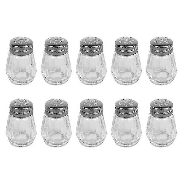 10 stk Håndkvern Salt Pepper Kverner Mini Salt Pepper Shakers Salt Pepper Sett Manuell Kvern Krystall Godterikrukke