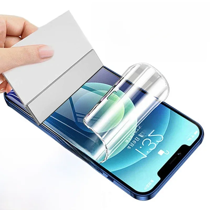 AliExpress - Lot de 4 films hydrogel souples pour iPhone 17 Pro Max, 16, 16e, 15, 13, 14, 12, 11 Air, et protecteurs d'écran pour iPhone 7, 8 Plus, 13