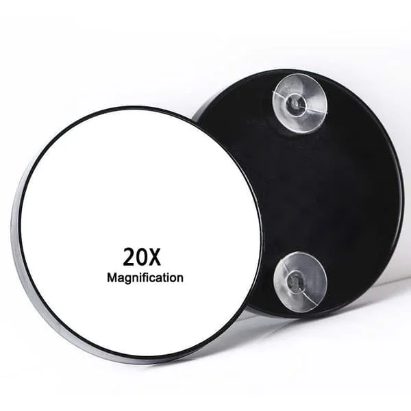 20x Magnifying Glass, 20x Magnifying Suction Cup as Magnifying Makeup Mirror, Eye Makeup Pocket Mirror Set 3.5 inch