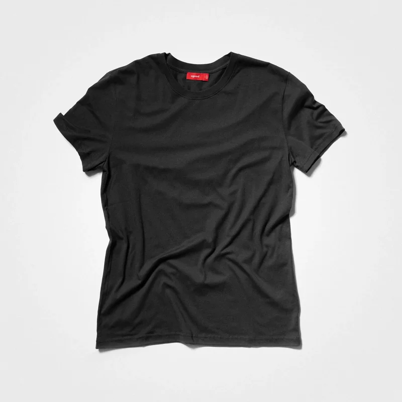 Men’s Recycled Cotton Black T-Shirt Black, 100% Circular, X-Small