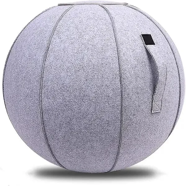 65 cm Sittboll för kontor, sovsal och hem, Pilates träningsboll med överdrag, lättviktig, självstående, ergonomisk, hållningsaktiverande träning-FF-