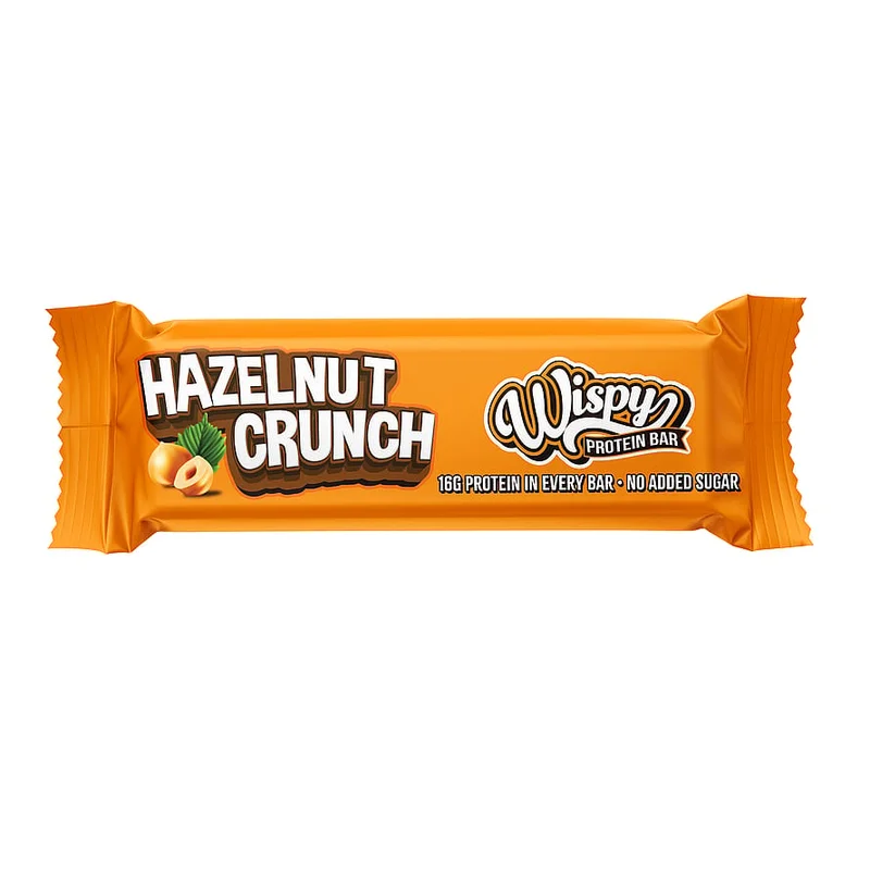 Spar 20% • Køb 2, Wispy Nutrition Proteinbar 55 g Hazelnut Crunch, Sport & Velvære, Protein & Energi, Energi- Og Proteinbarer