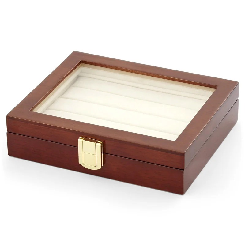 Polished Brown Cufflinks Box for Men - Cufflink boxes