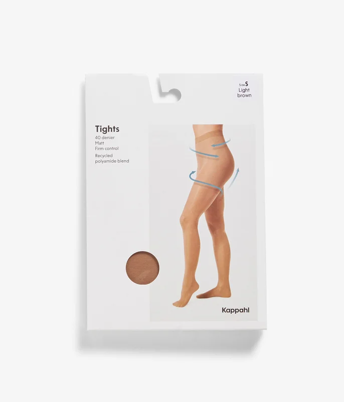 Kappahl | 40 den firm shape control top strømpebukse Lysebrun M | Dame