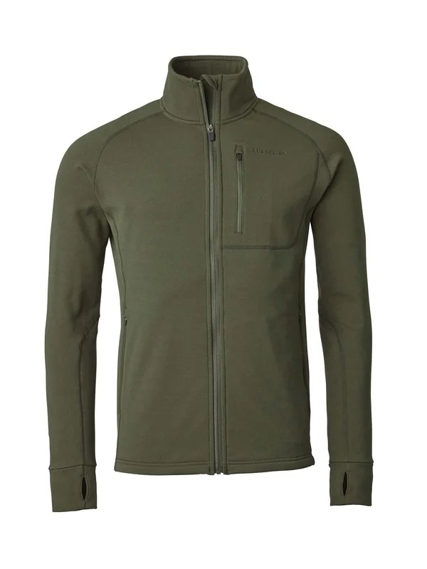 Chevalier Tay Tecnostretch Jacke, Herren - Schwarz, Atmungsaktiv, Daumenöffnungen, Geräuscharm-Ideal für Jagd und Outdoor, mit Funkgerättasche