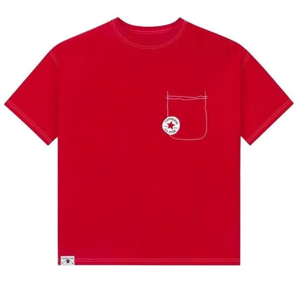 Röd T-shirt Herr Converse Sketch