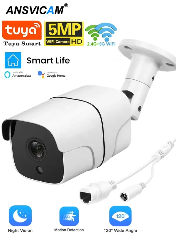 AliExpress - 5MP Tuya 5G WiFi IP Kamera Home Security Kamera Outdoor Drahtlose Überwachung Kugel Smart Home Sicherheit Kameras Auto Tracking